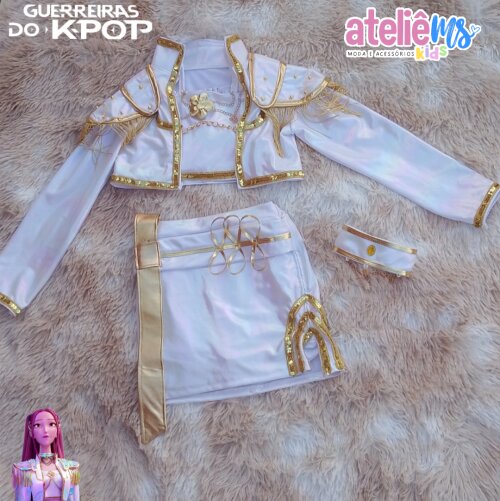 Fantasia Mira Luxo Guerreiras do K-Pop Infantil | Fantasia Kpop | Huntrix | K-Pop Demon Hunters
