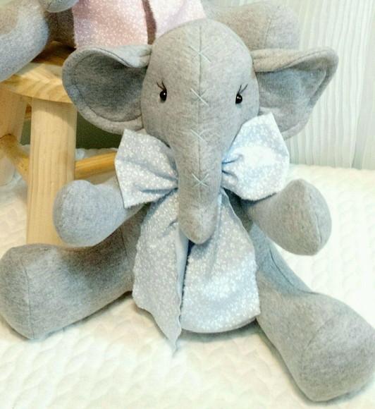 Elefante de Pano Tamanho m