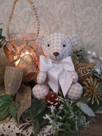 Enfeite de Arvore Ursinho 25cm Decoração de Natal