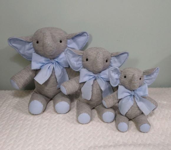 Trio de Elefantes para Decoração Quarto de Bebe