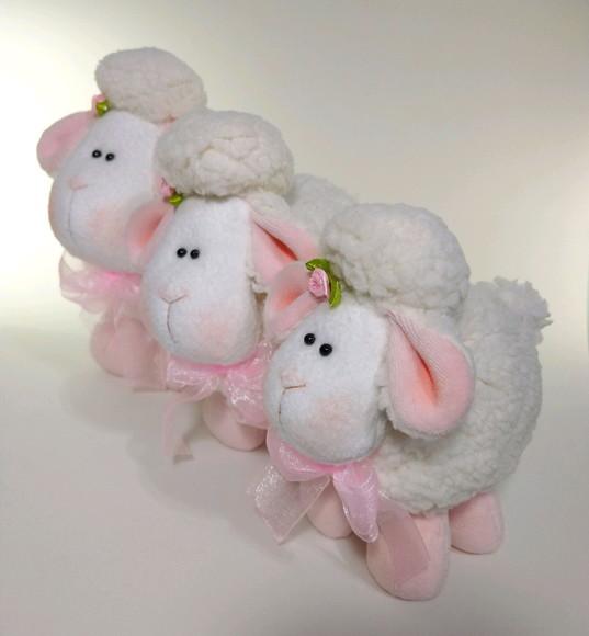 Trio de Ovelhinhas para Decoração de Bebê