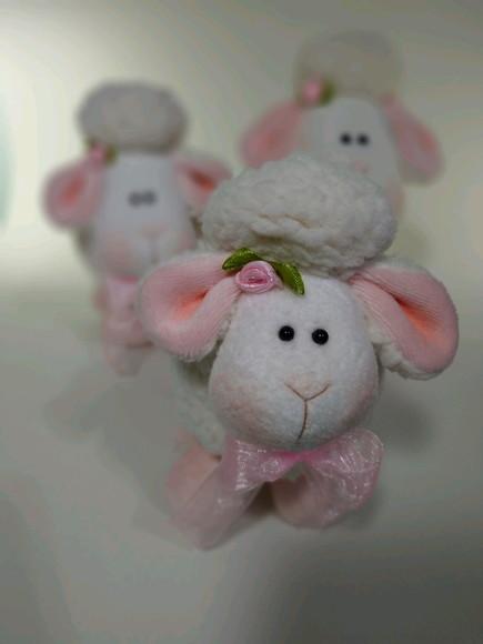 Trio de Ovelhinhas para Decoração de Bebê