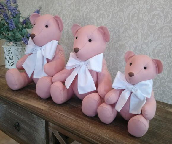 Trio de Ursos Rosê
