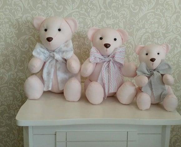 Trio Ursos Rose
