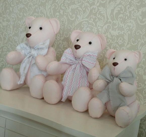 Trio Ursos Rose