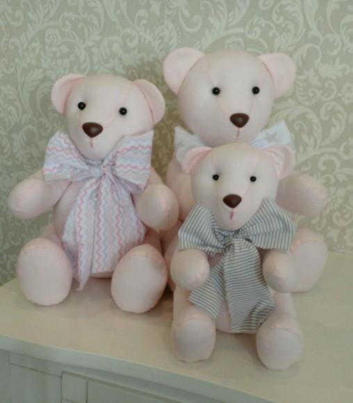 Trio Ursos Rose
