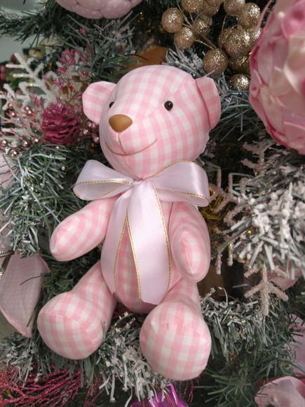 Ursinho 25cm para Arvore Enfeite de Natal Pingente Pinheiro