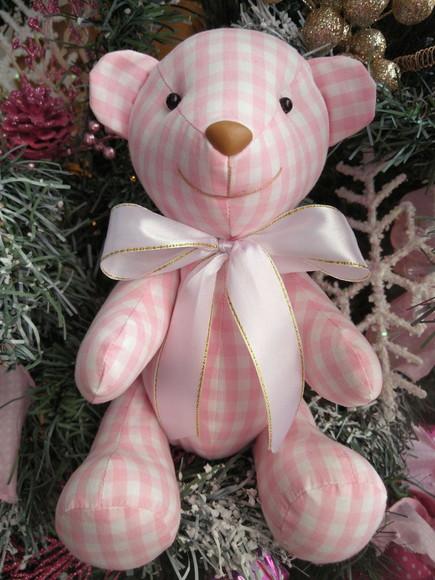 Ursinho 25cm para Arvore Enfeite de Natal Pingente Pinheiro