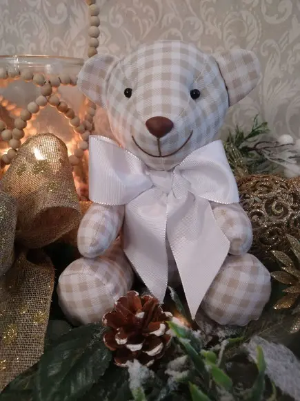 Enfeite de Arvore Ursinho 25cm Decoração de Natal