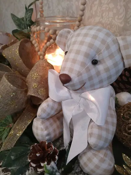 Enfeite de Arvore Ursinho 25cm Decoração de Natal