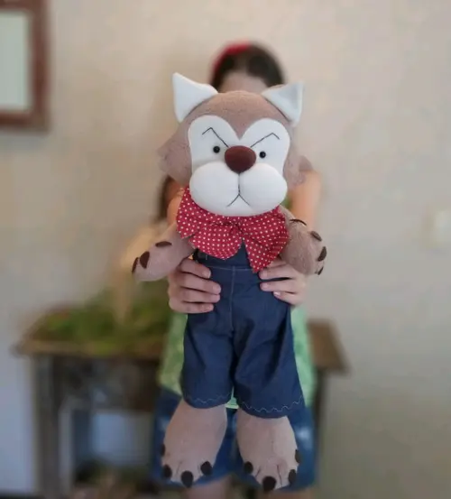 Lobo Mau de Pelúcia para Brincar Dia das Criancas