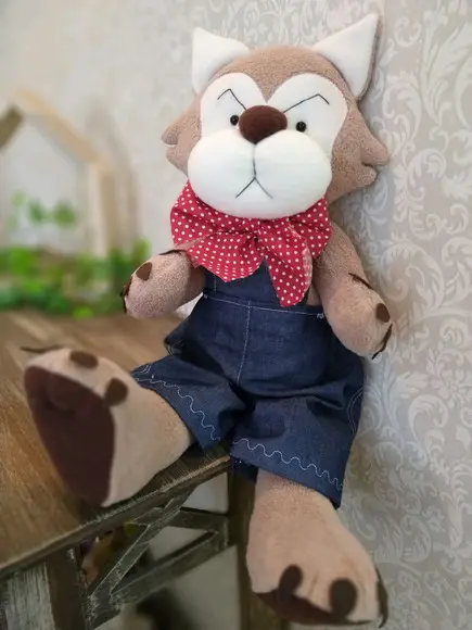 Lobo Mau de Pelúcia para Brincar Dia das Criancas