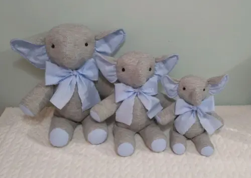 Trio de Elefantes para Decoração Quarto de Bebe