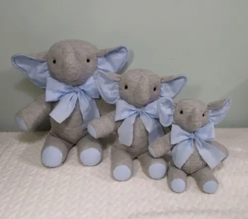 Trio de Elefantes para Decoração Quarto de Bebe