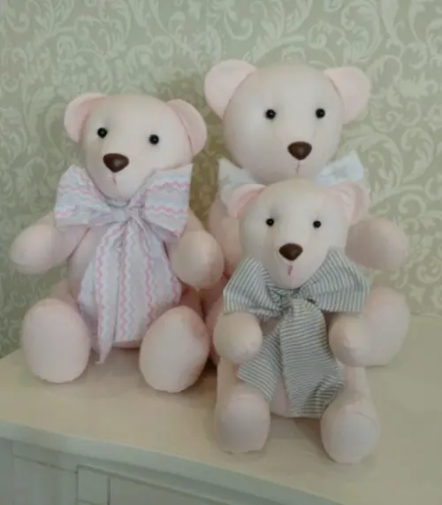 Trio Ursos Rose