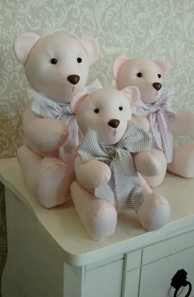 Trio Ursos Rose