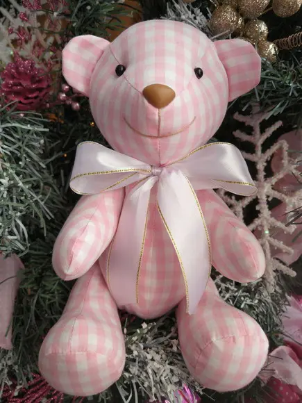 Ursinho 25cm para Arvore Enfeite de Natal Pingente Pinheiro