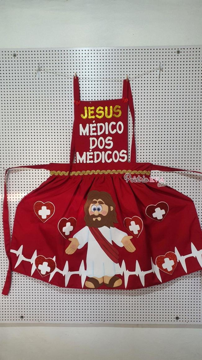 Avental Jesus é o Médicos dos Médicos - Point do E.v.a Atelie