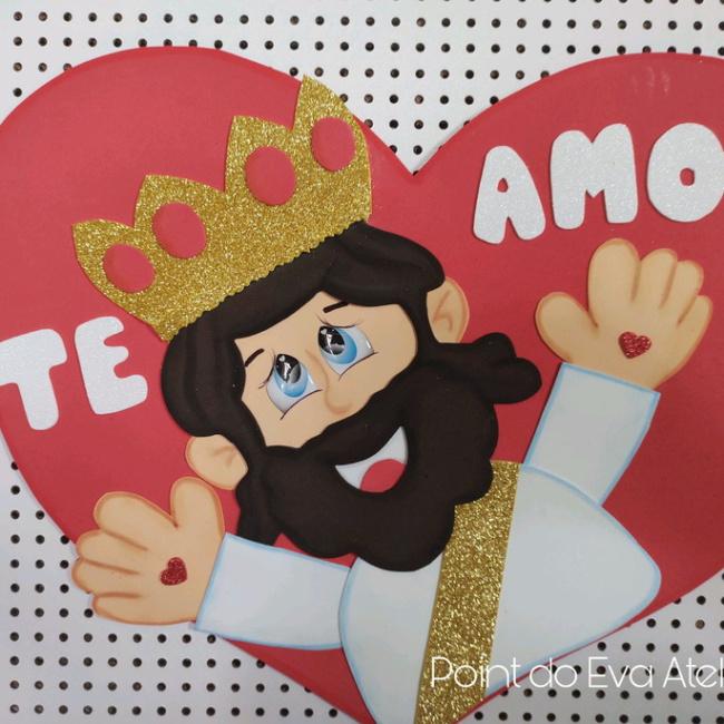 Painel Jesus coração Te Amo - Point do Eva Atelie