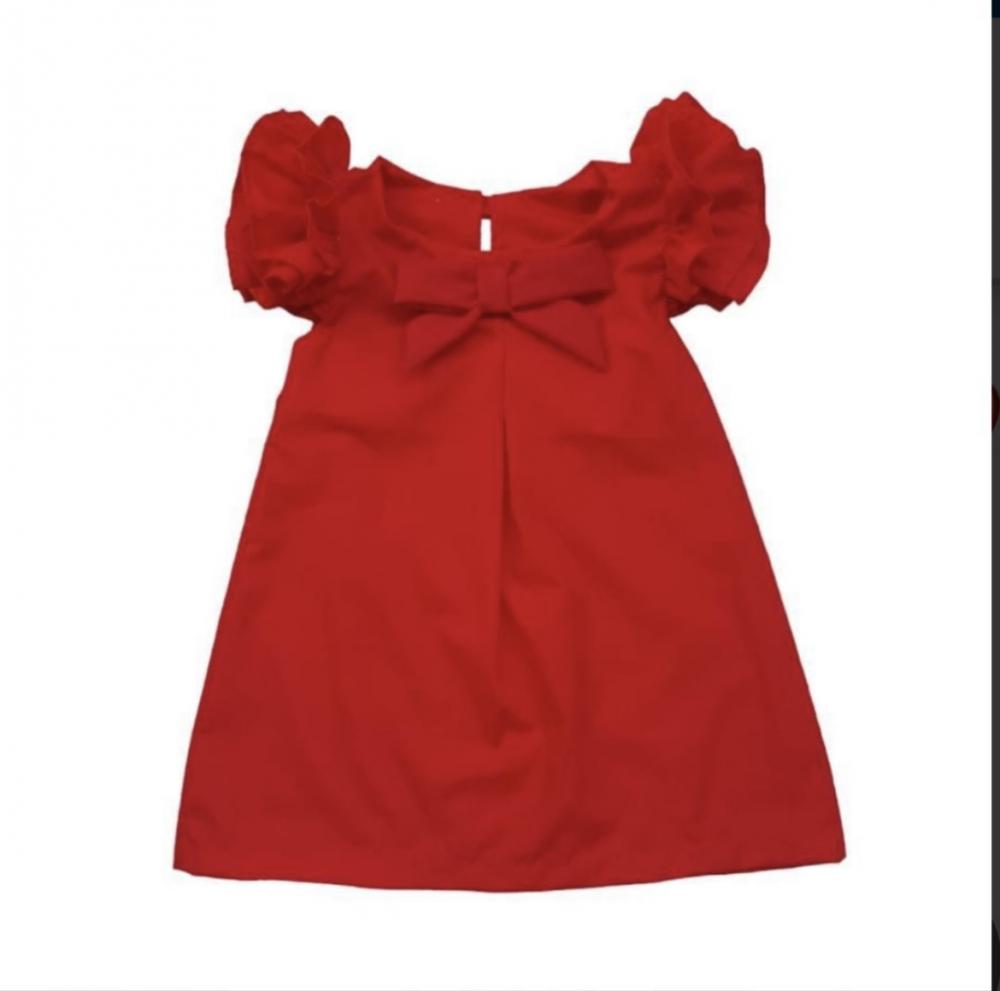 Vestido Vermelho trapézio infantil