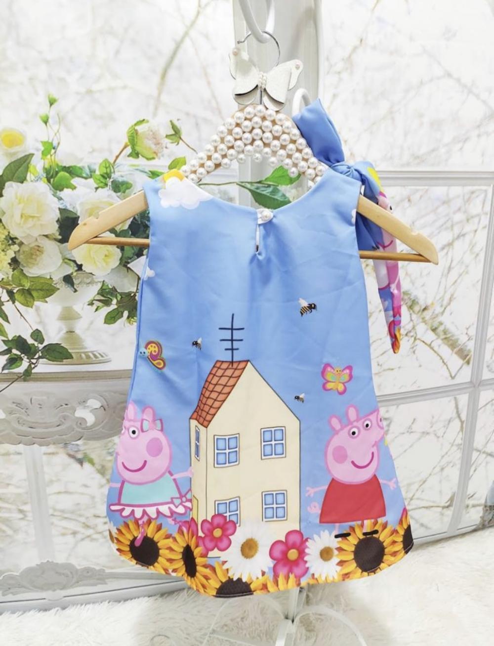 Vestido temático trapézio infantil