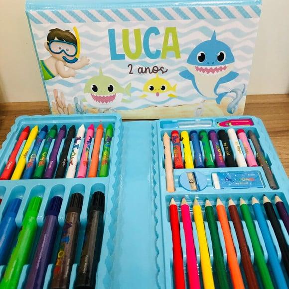 Estojo de Pintura 48 Peças Baby Shark