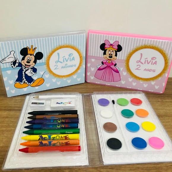 Estojo de Pintura Minnie Princesa Mickey Príncipe