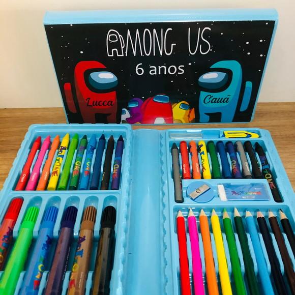 Estojo de Pintura 48 Peças Among Us