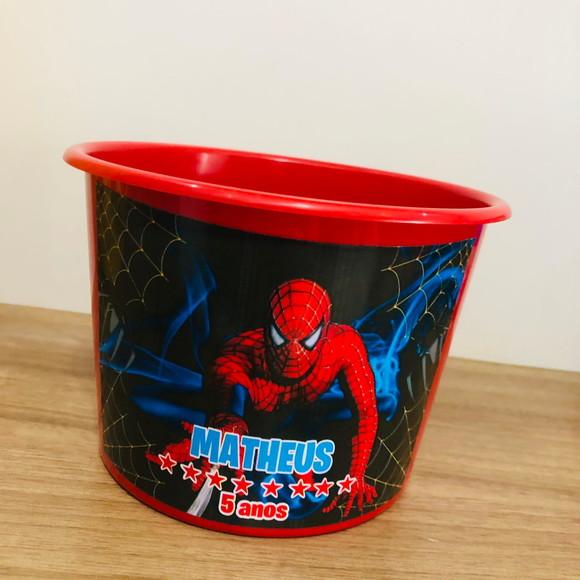 Balde Personalizado Homem Aranha