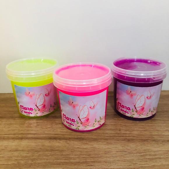 Slime com Glitter Borboletas
