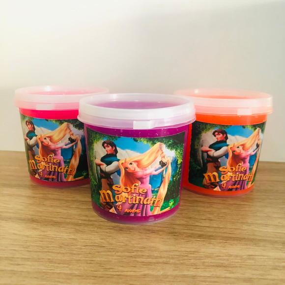 Slime com Glitter Enrolados Rapunzel