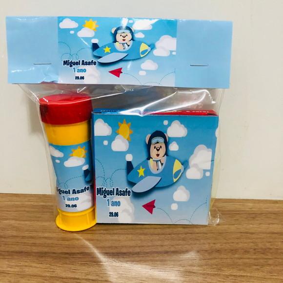 Kit Massinha e Bolha Ursinho Aviador