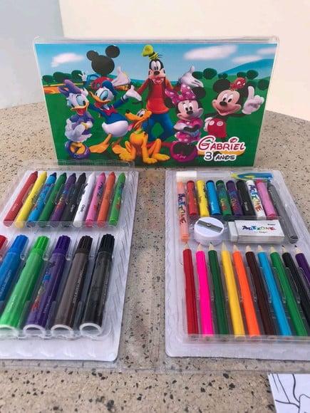Estojo de pintura Turma do Mickey