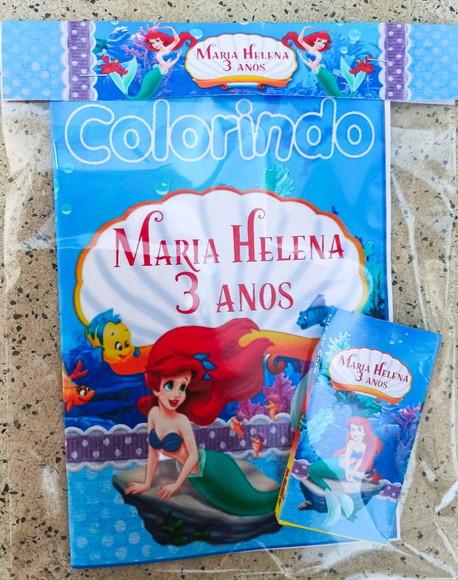 Kit colorir Pequena Sereia