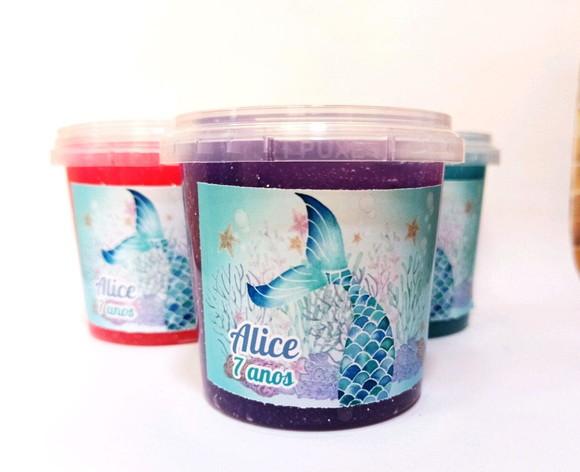 Slime com Glitter Sereia