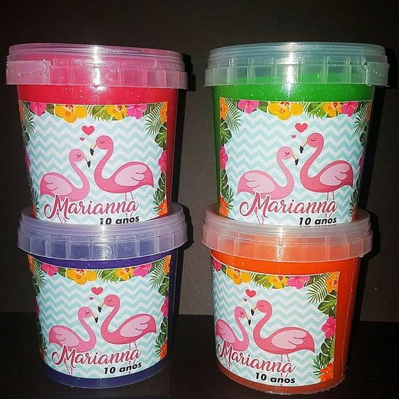 Slime com Glitter Flamingo