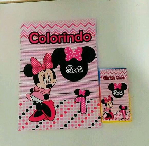 Kit colorir Minnie rosa