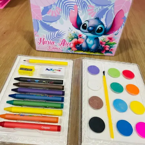 Estojo de Pintura Stitch