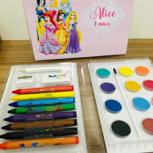 Estojo de Pintura Princesas