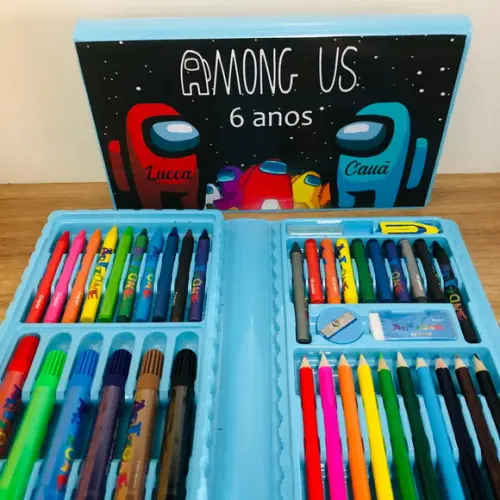 Estojo de Pintura 48 Peças Among Us