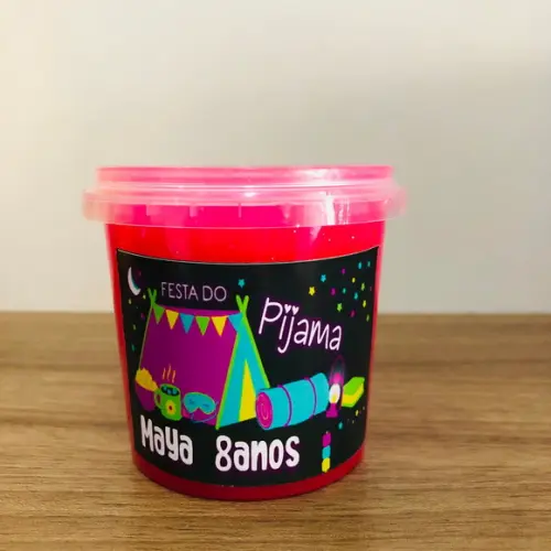 Slime com Glitter Festa do Pijama