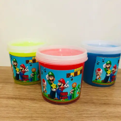 Slime com Glitter Mário Bros