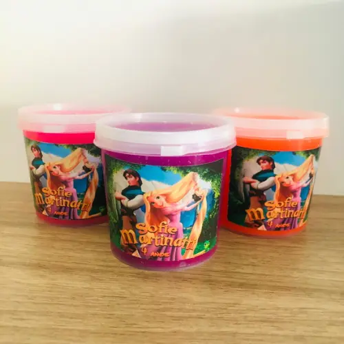 Slime com Glitter Enrolados Rapunzel