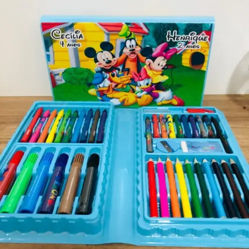 Estojo de Pintura 48 Peças Turma do Mickey