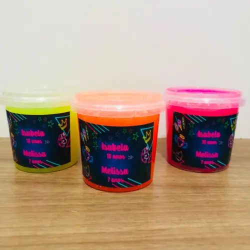 Slime com Glitter Neon