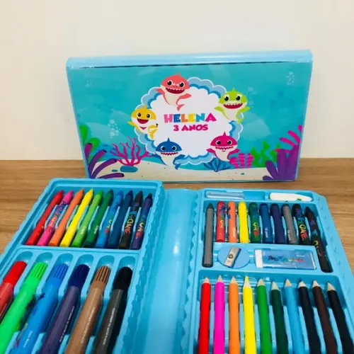 Estojo de Pintura Baby Shark