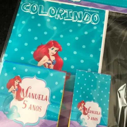 Kit Colorir e Massinha Pequena Sereia