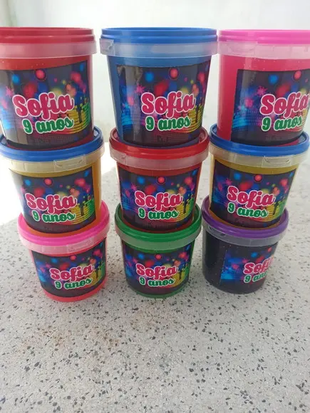 Slime com Glitter Neon