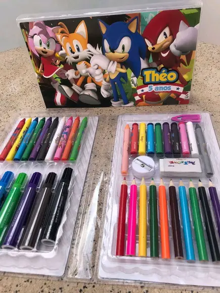 Estojo de pintura Sonic