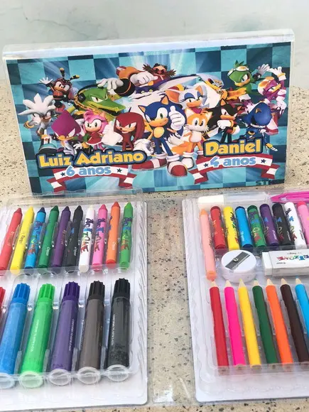 Estojo de pintura Sonic
